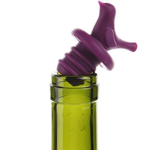 ScivoKaval Little Bird Silicone Wine Bottle Stopper Kit, Silicone Bottle Cork Set of 8, Assorted Color Green Blue Pink… - Image 7